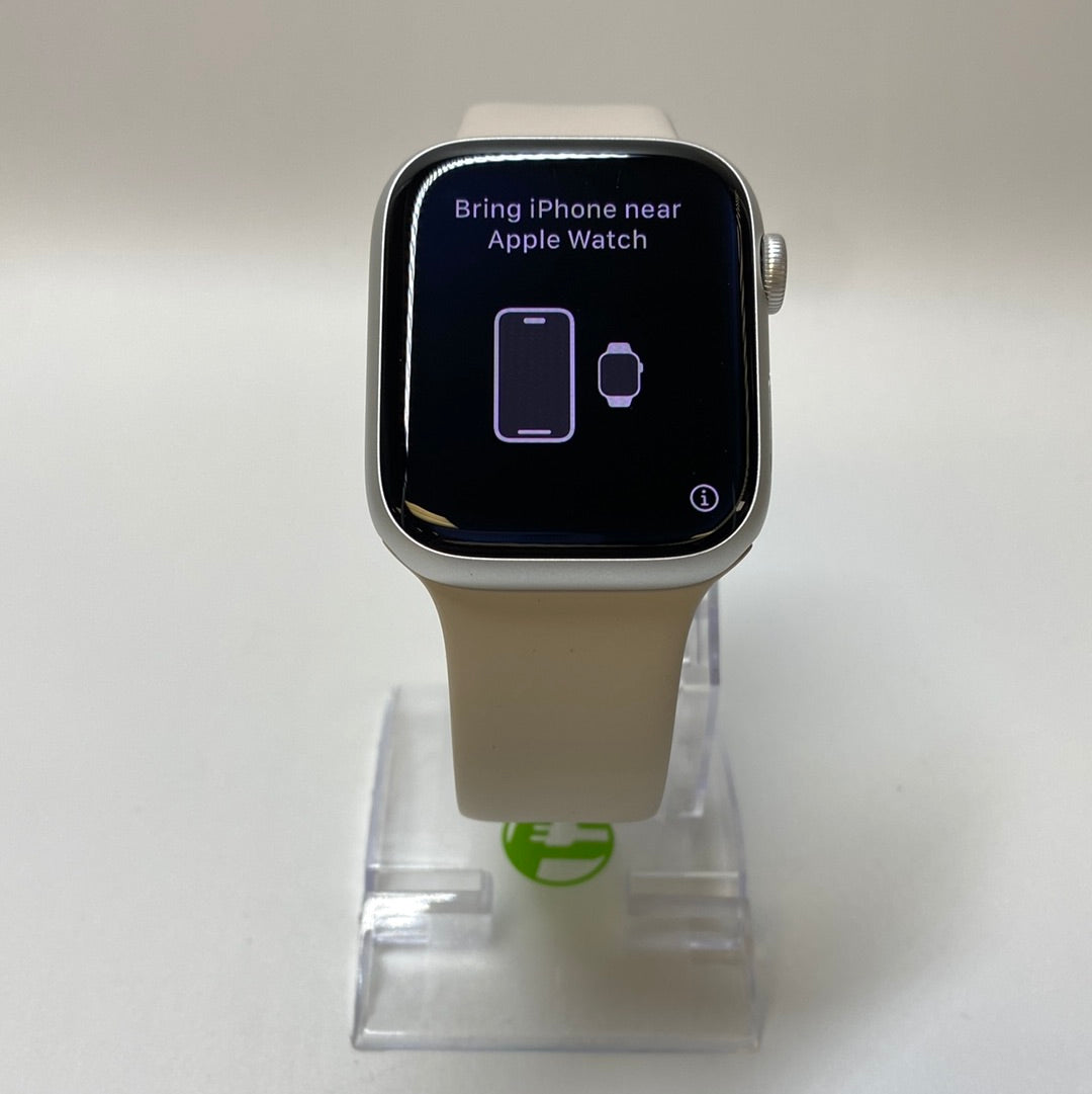 GPS Only Apple Watch Series 8 45mm Starlight Aluminum with Starlight Sport  Band