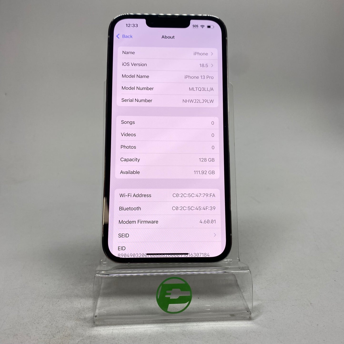 Factory Unlocked Apple iPhone 13 Pro 128GB Silver MLTQ3LL/A