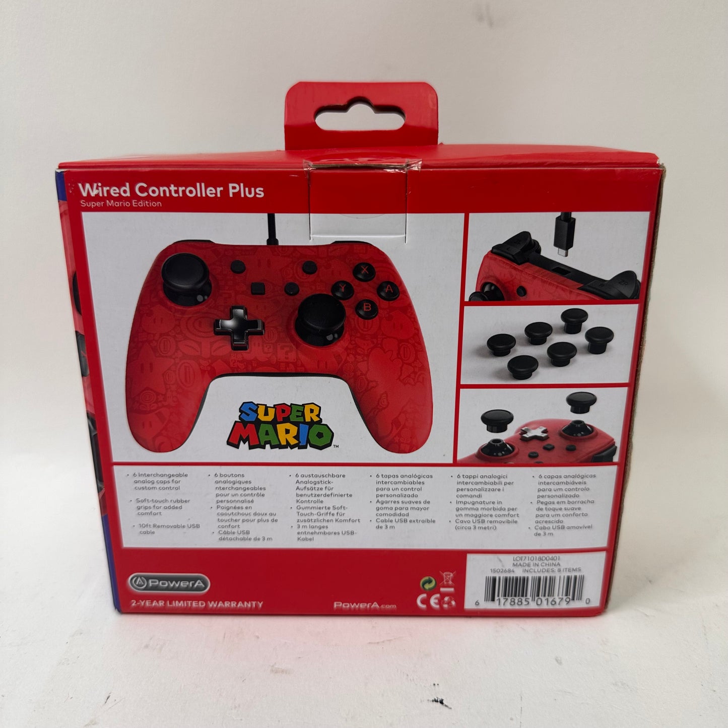 New PowerA Wired Controller Plus Super Mario Edition LOT71018D0401 For Switch