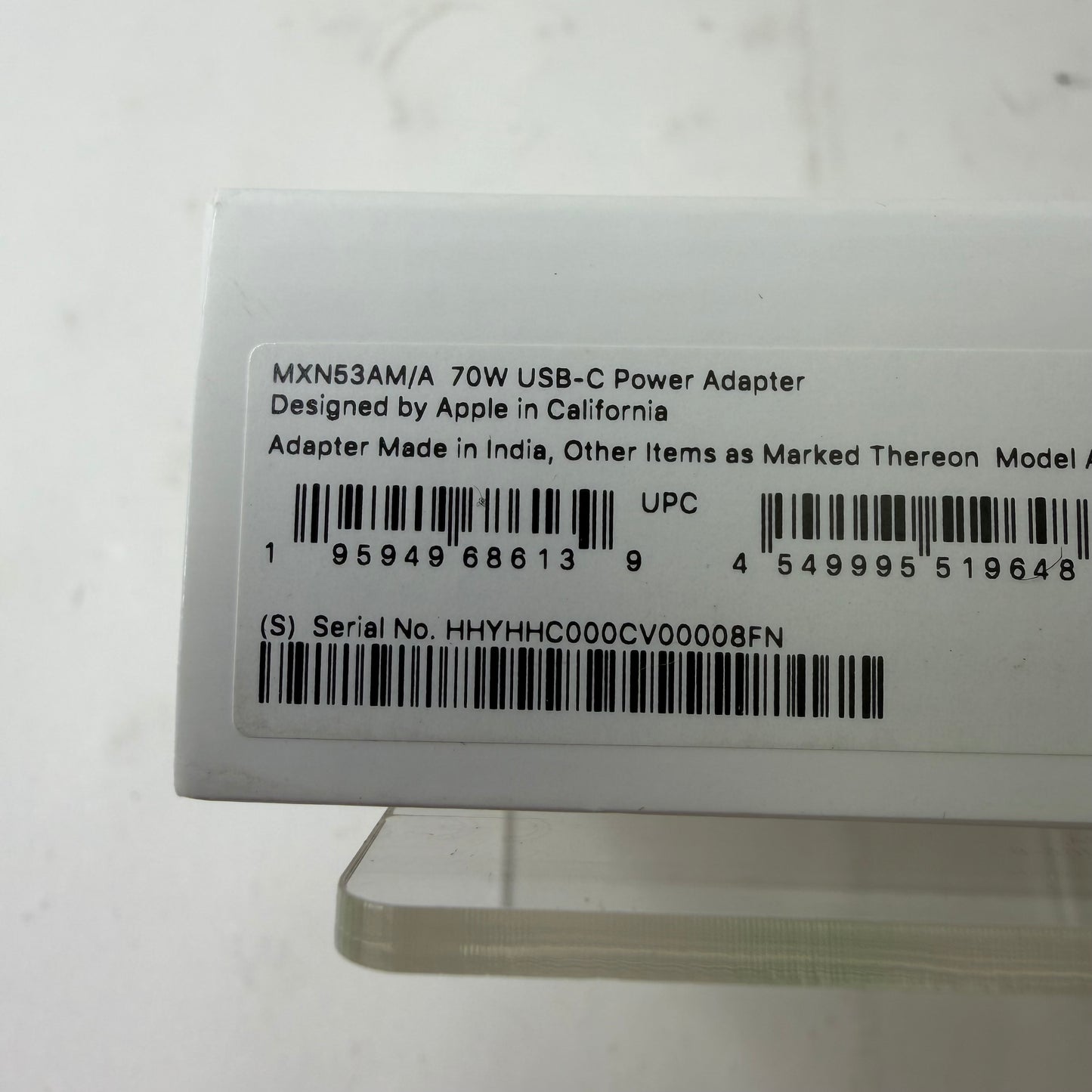 New Apple 70W Power Adapter White MXN53AM/A