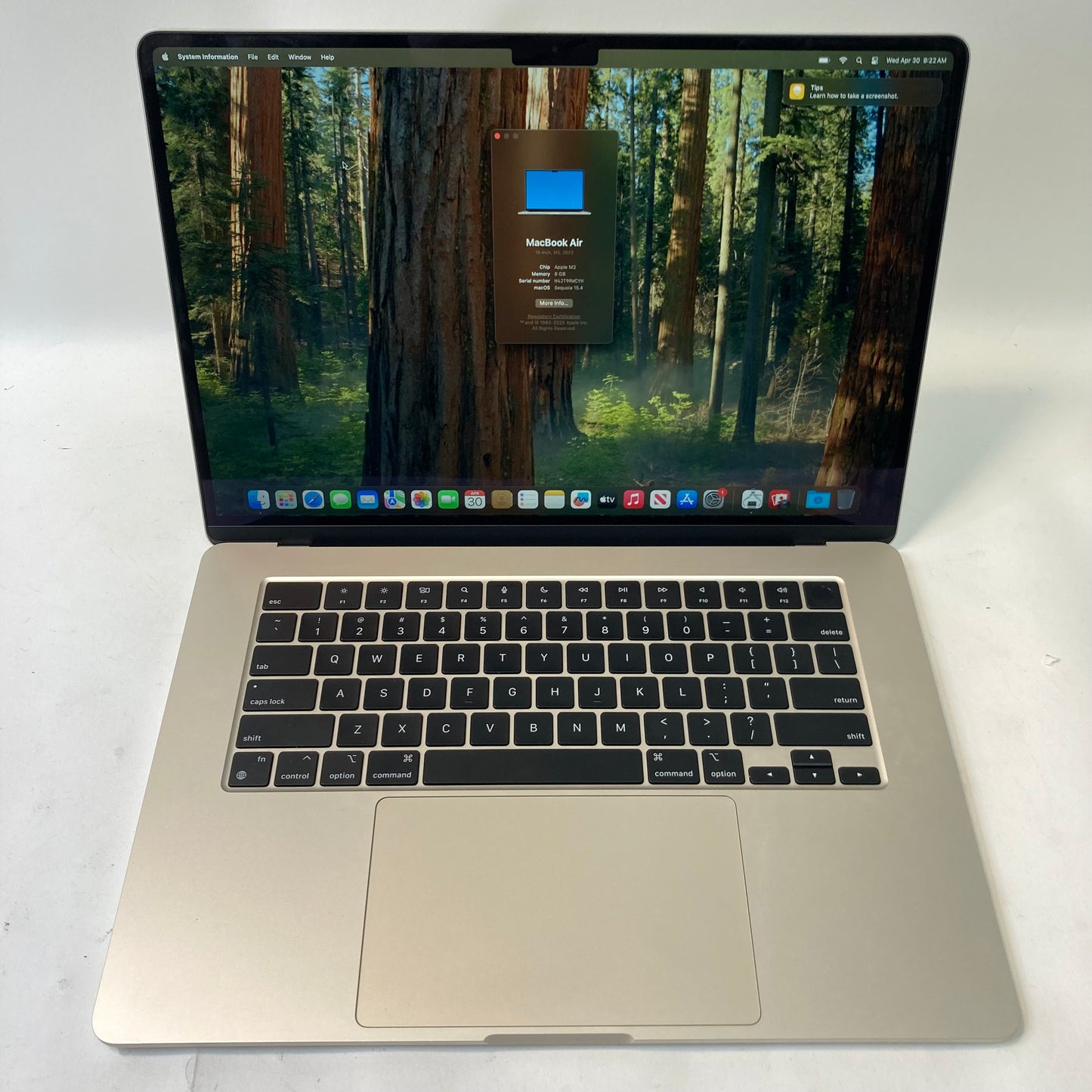 2023 Apple MacBook Air 15" M2 10C GPU 3.5GHz 8GB RAM 256GB SSD MQKU3LL/A