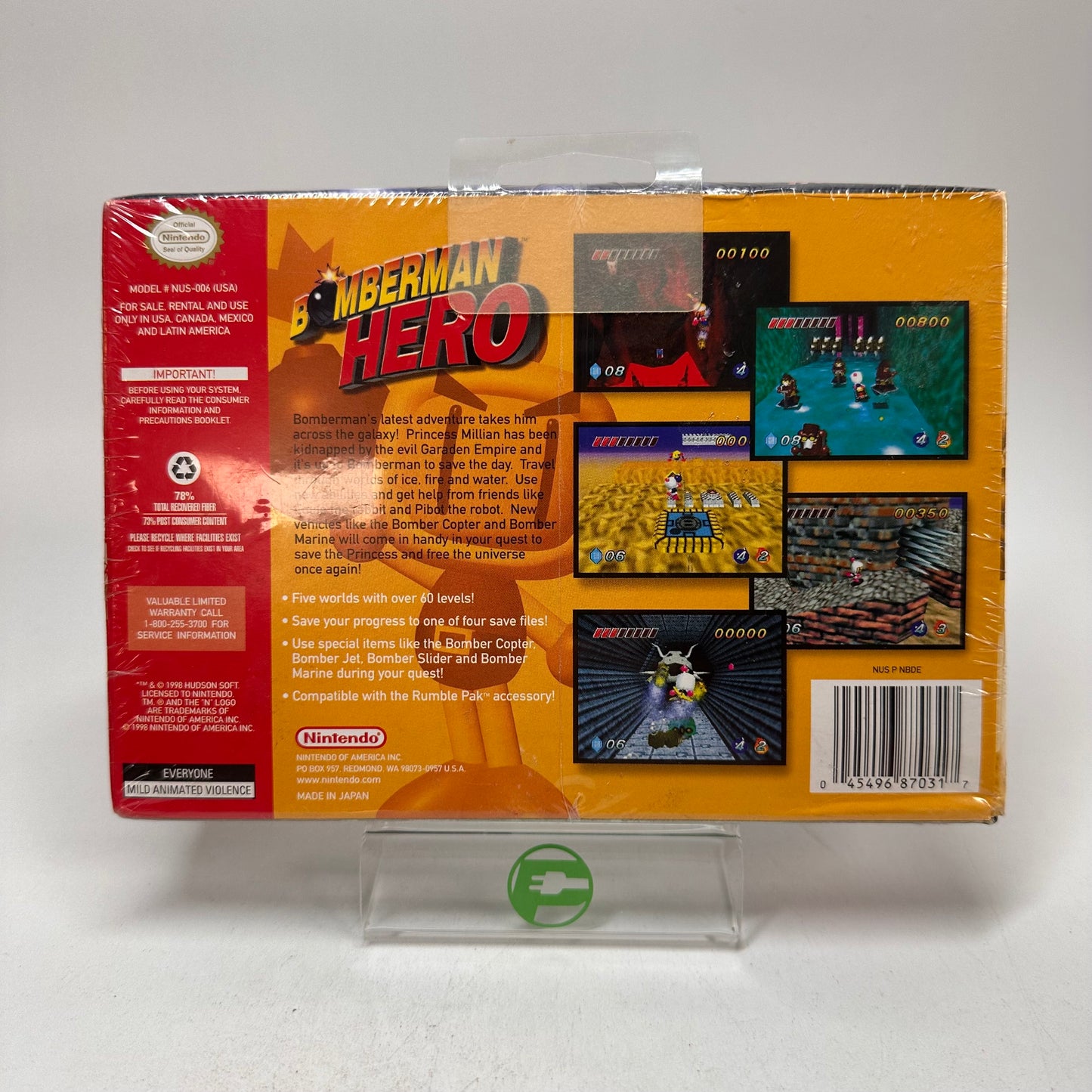New Bomberman Hero (Nintendo 64 N64, 1998)