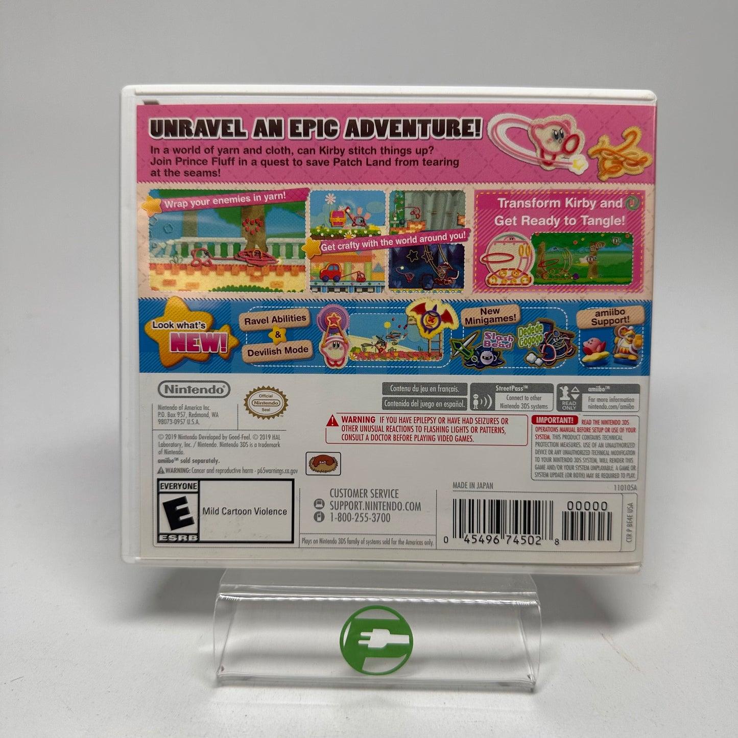 Kirby's Extra Epic Yarn (Nintendo 3DS, 2019)
