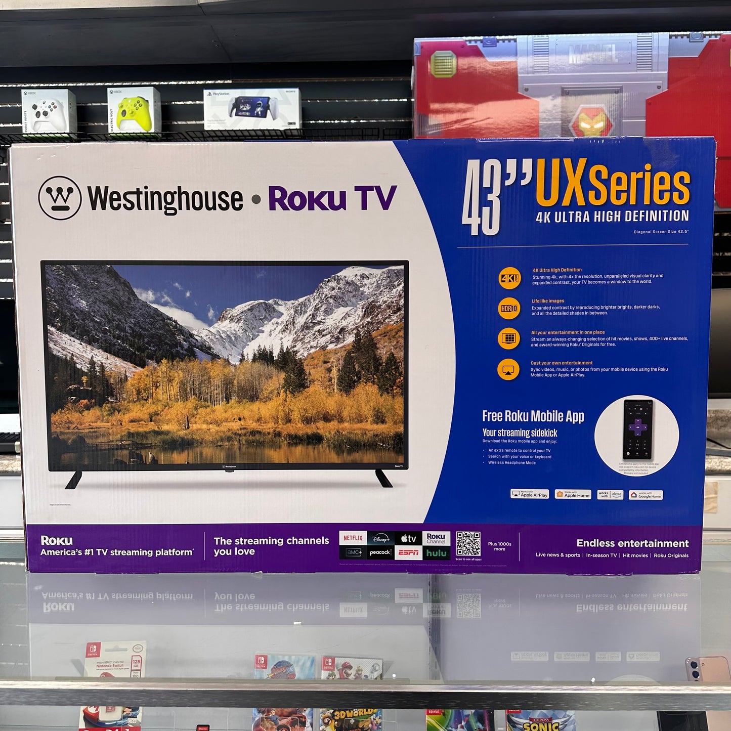 New Westinghouse 43" WR43UT4212 4K UHD Roku 4K UHD 3840 x 2160 Smart TV 2024