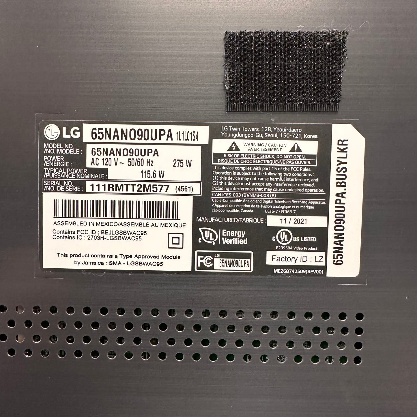 LG 65NAN090UPA 65" LED 3840 x 2160 Smart TV (2021)