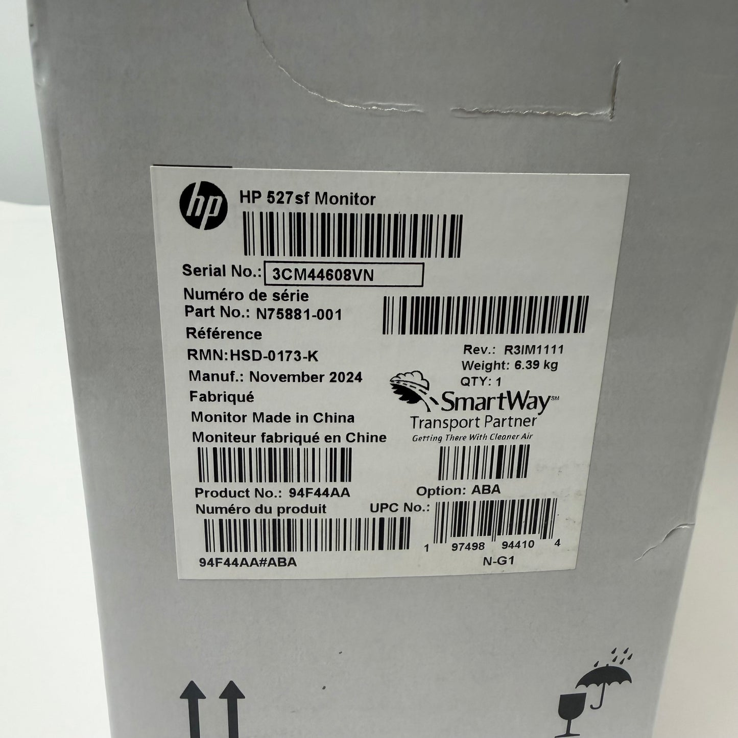 New HP 27" 527SF FHD LCD IPS Business Monitor