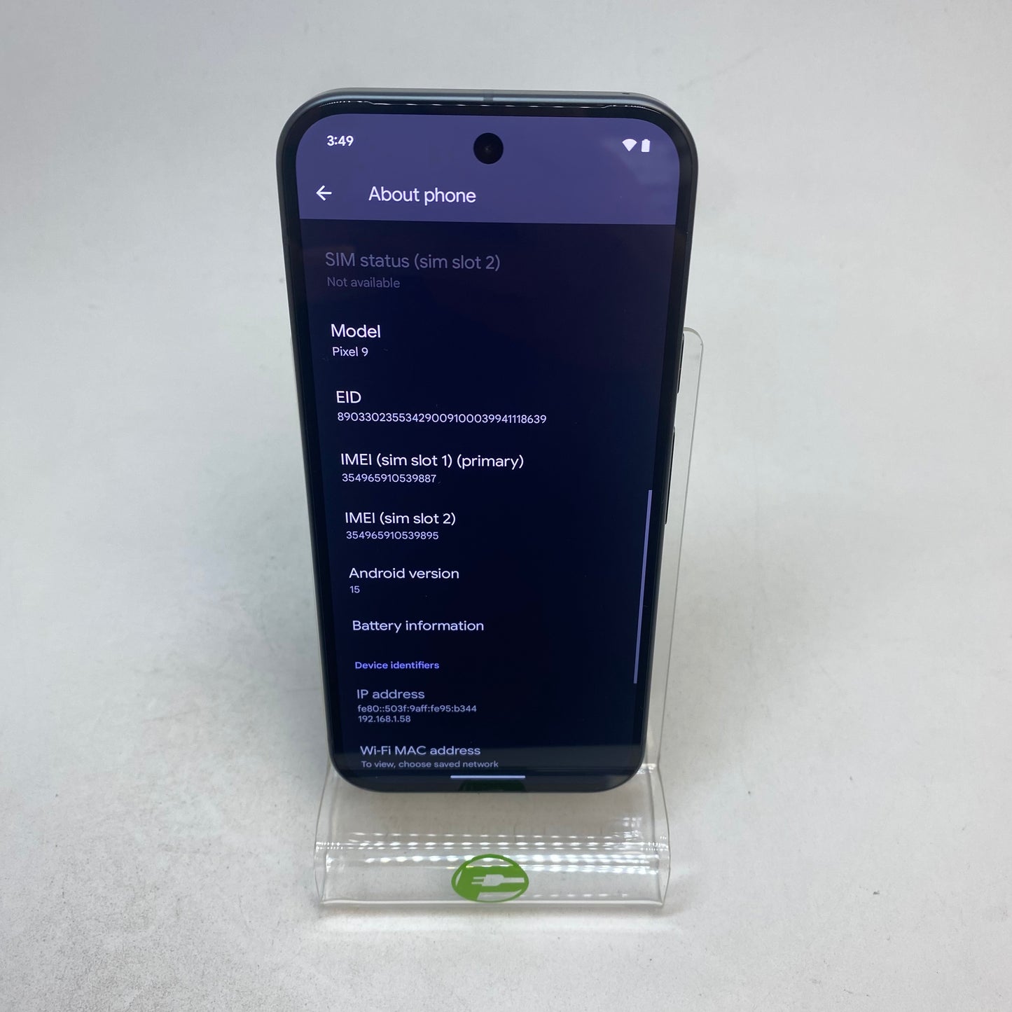 Factory Unlocked Google Pixel 9 128GB Obsidian GA05226-CA