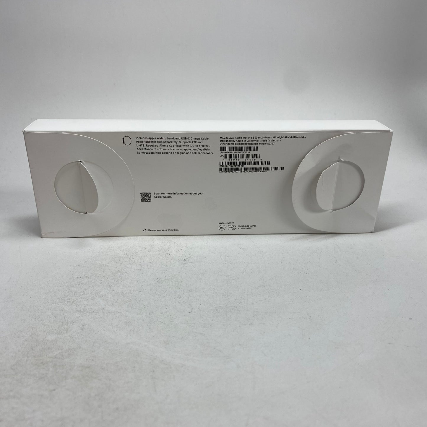 New Factory Unlocked Apple Watch SE 2nd Gen 44MM Midnight Aluminum MXG23LL/A
