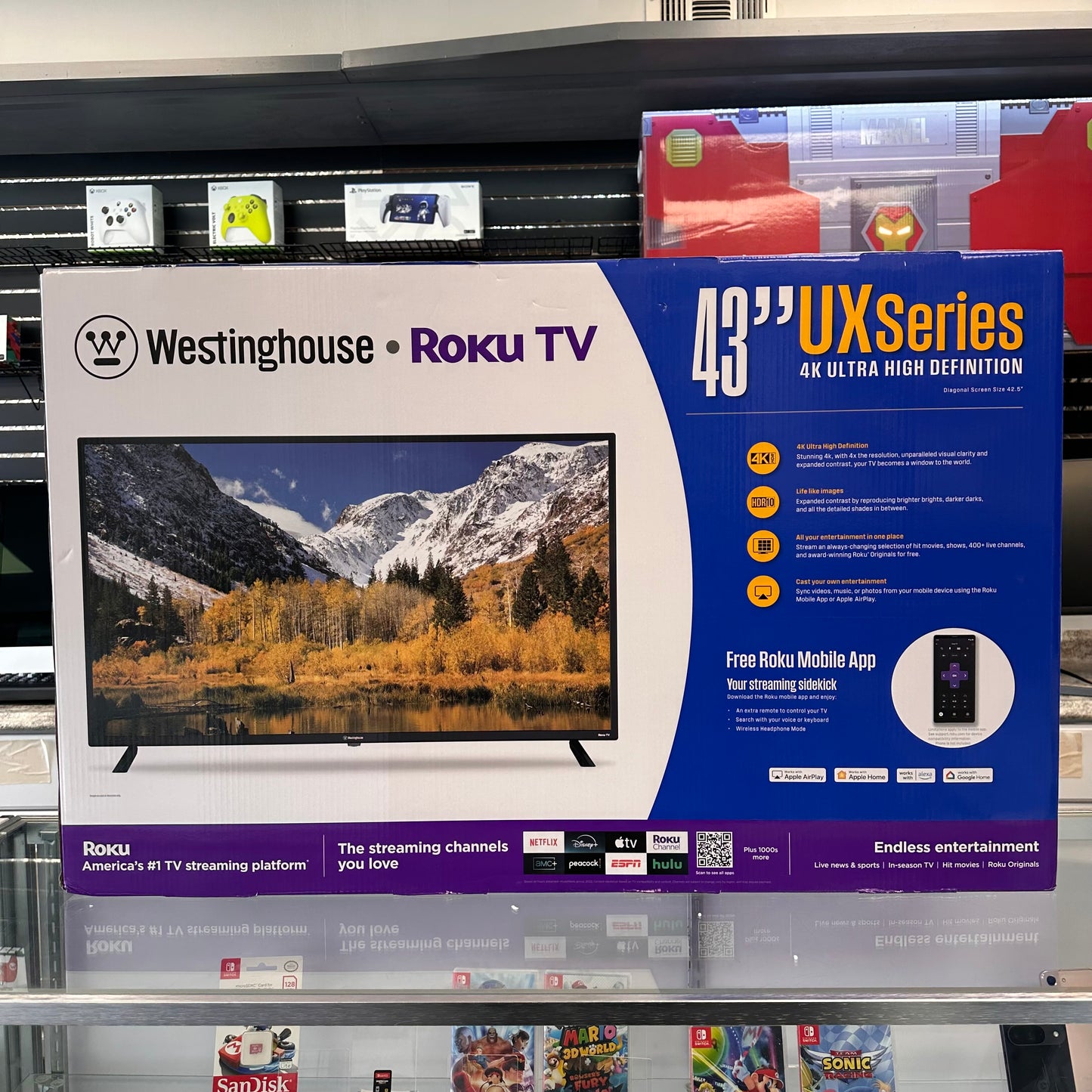 New Westinghouse 43" WR43UT4212 4K UHD Roku 4K UHD 3840 x 2160 Smart TV 2024