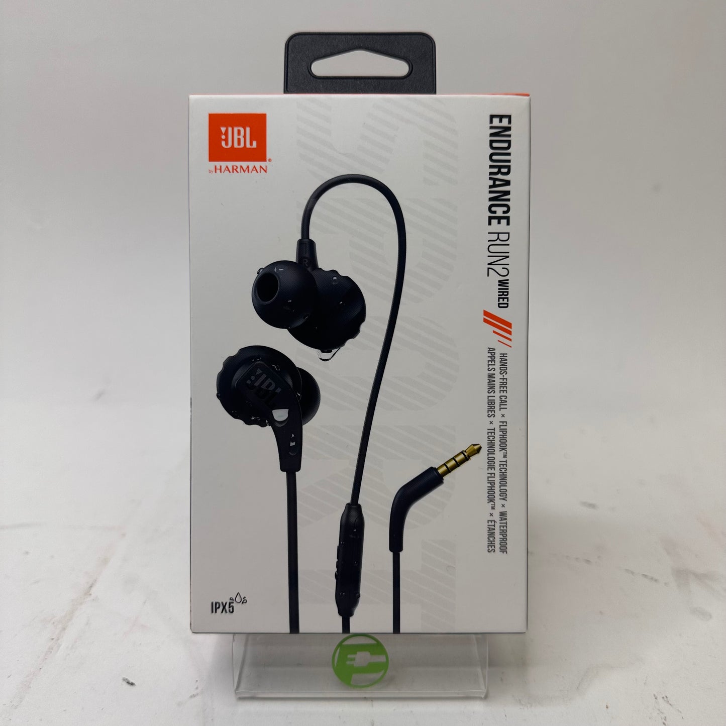New JBL Endurance Run2 Wired In-Ear Headphones Black JBLENDURRUN2BLKAM