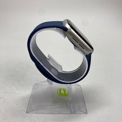 GPS Only Apple Watch SE 2nd Gen 40MM Silver Aluminum Denim Sport Band MXEC3LL/A
