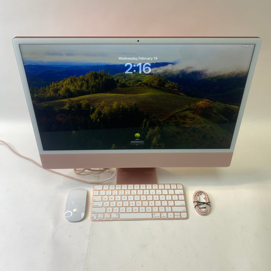 2021 Apple iMac 24" M1 3.2GHz 8GB RAM 256GB SSD Pink A2438