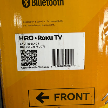 New Roku 65" H65C4C4 Hiro LED 3840 x 2160 Smart Roku TV 2025