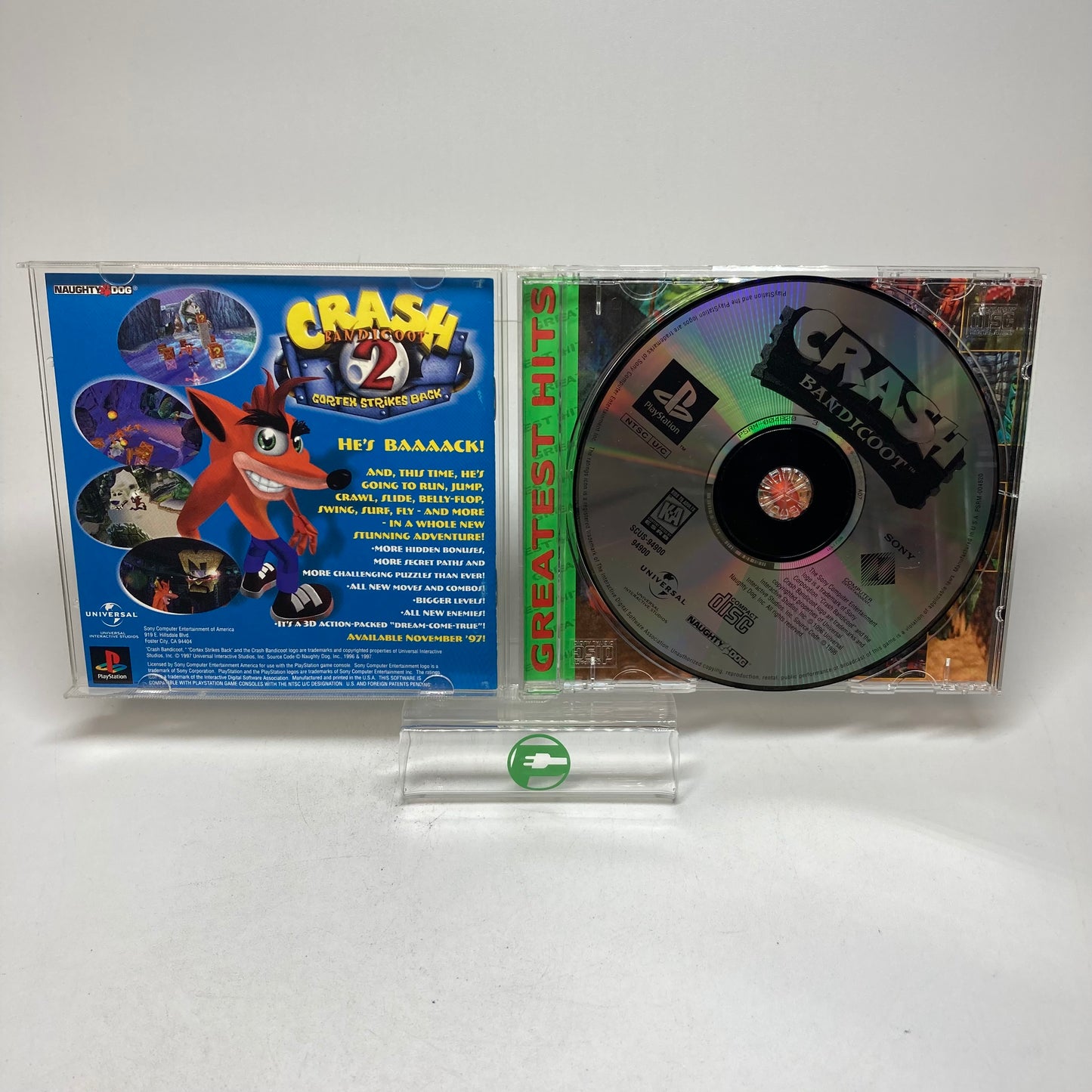 Crash Bandicoot [Greatest Hits] (Sony PlayStation 1 PS1, 1996)