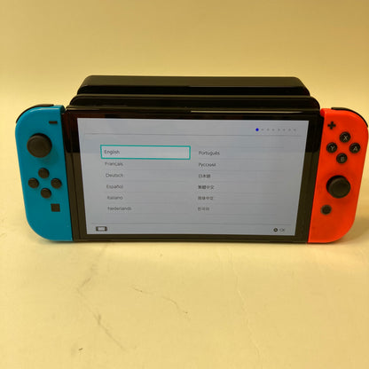 Nintendo Switch OLED Video Game Console HEG-001 Neon Red/Blue
