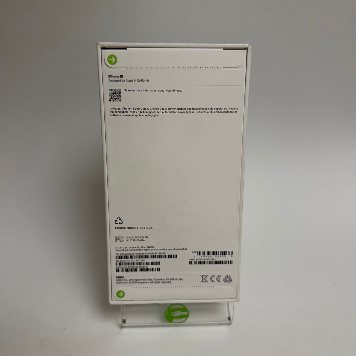 New Factory Unlocked Apple iPhone 15 128GB Blue MTLY3LL/A