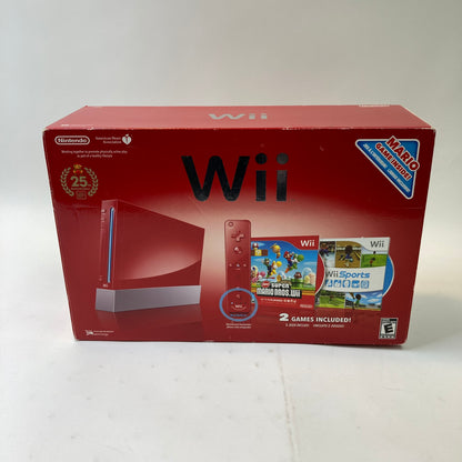 Nintendo Wii Video Game Console RVL-001 Mario 25th Anniversary Edition