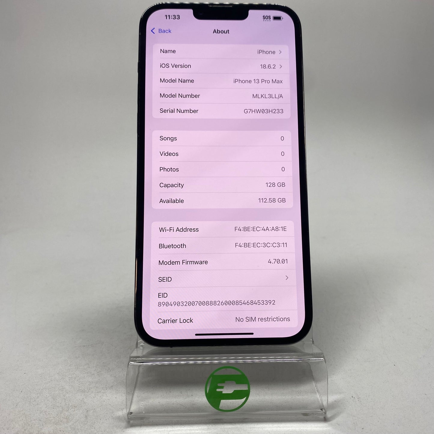 Factory Unlocked Apple iPhone 13 Pro Max 128GB Graphite MLKL3LL/A