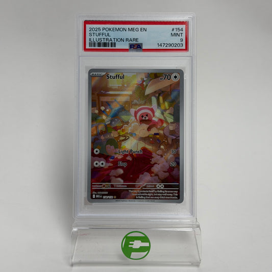 Pokémon TCG Mega Evolution Stufful 154/132 Holo English PSA 9