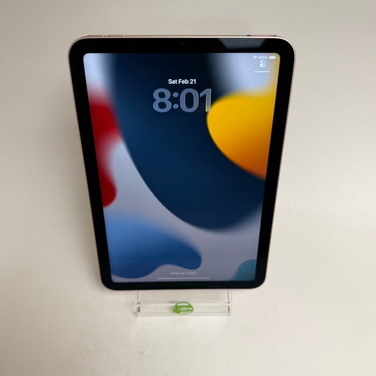 WiFi Only Apple iPad Mini 6th Gen 64GB Pink MLWL3LL/A