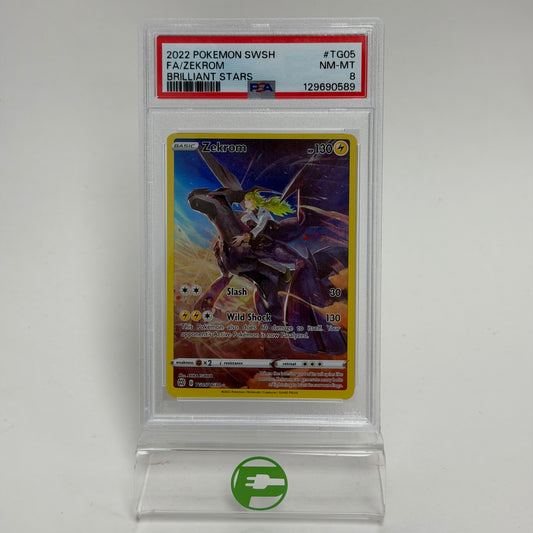 Pokémon TCG Brilliant Stars Zekrom TG05 Holo English PSA 8