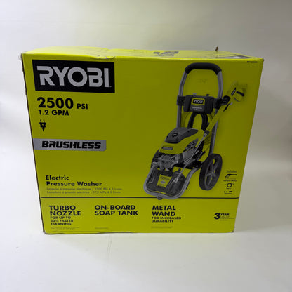 New Ryobi RY142500 120V High Performance Water Electric Pressure Washer 2500 PSI