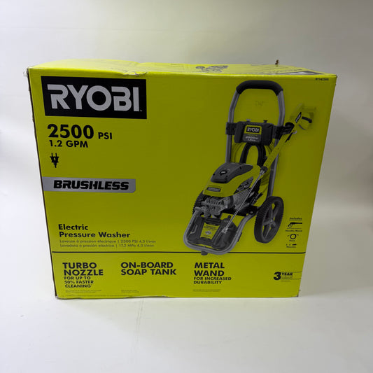 New Ryobi RY142500 120V High Performance Water Electric Pressure Washer 2500 PSI
