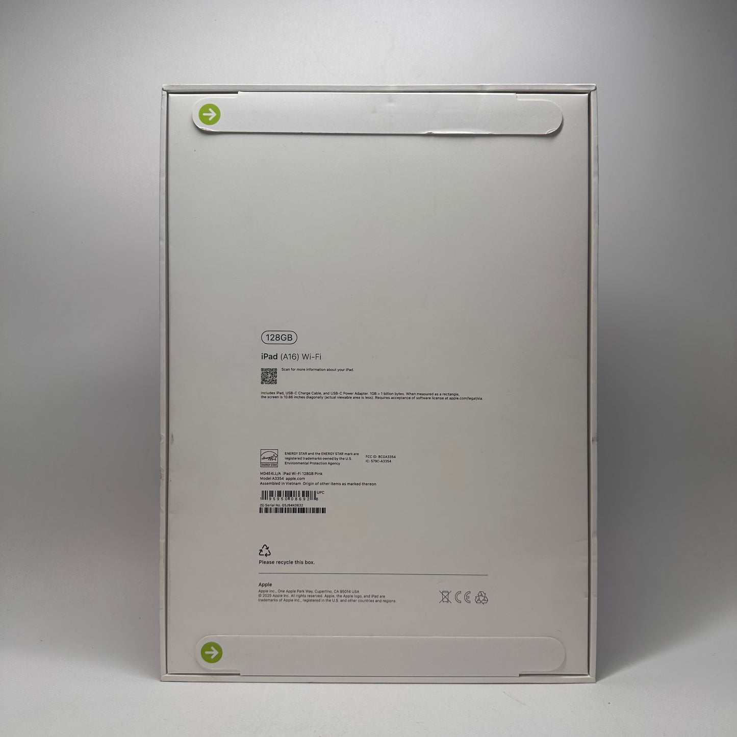 New WiFi Only Apple iPad 11" (A16) 128GB Pink MD4D4LL/A