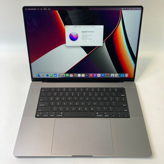 2021 Apple Macbook Pro 16" M1 Pro 3.2GHz 16GB RAM 1TB SSD Space Gray A2485