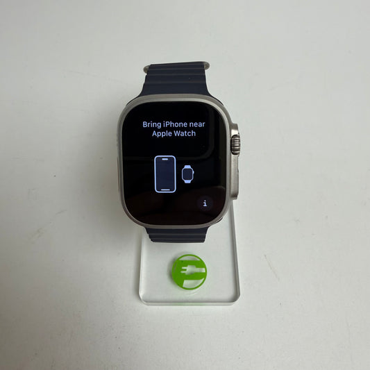 Factory Unlocked Apple Watch Ultra 2 49MM Titanium Blue Ocean Band MX4D3LW/A