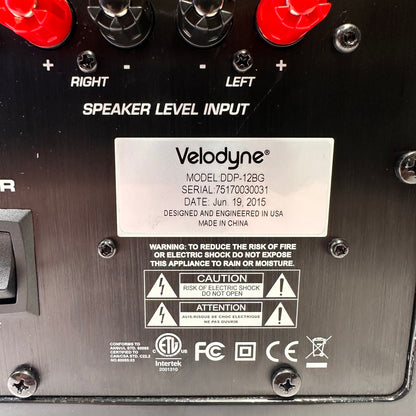 Velodyne Digital Drive Plus 1250W Active Subwoofer DDP-12BG