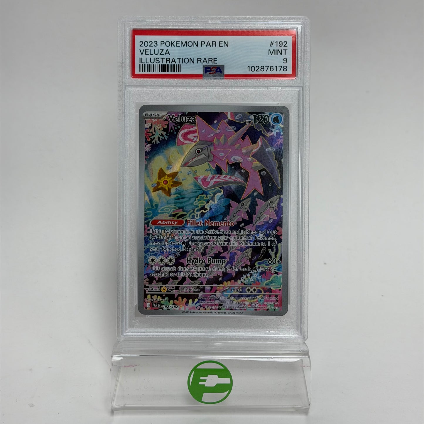 Pokémon TCG Paradox Rift Veluza 192/182 Holo English PSA 9