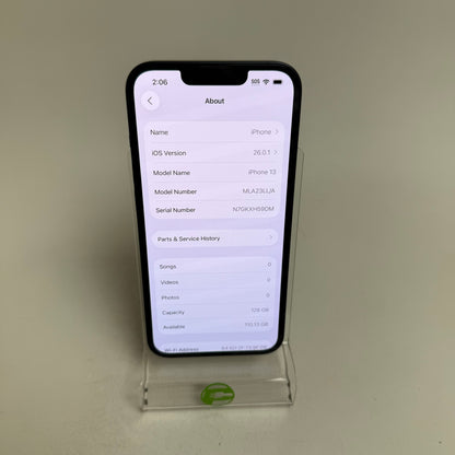 Factory Unlocked Apple iPhone 13 128GB Midnight MLA23LL/A