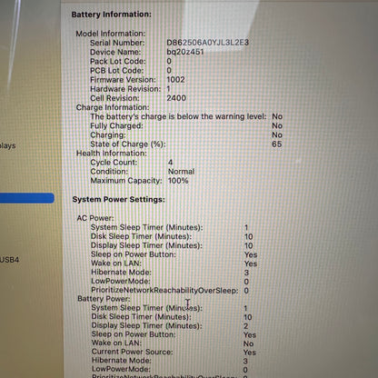 2022 Apple MacBook Pro 13.3" M2 10C GPU 3.5GHz 16GB RAM 512GB SSD A2338