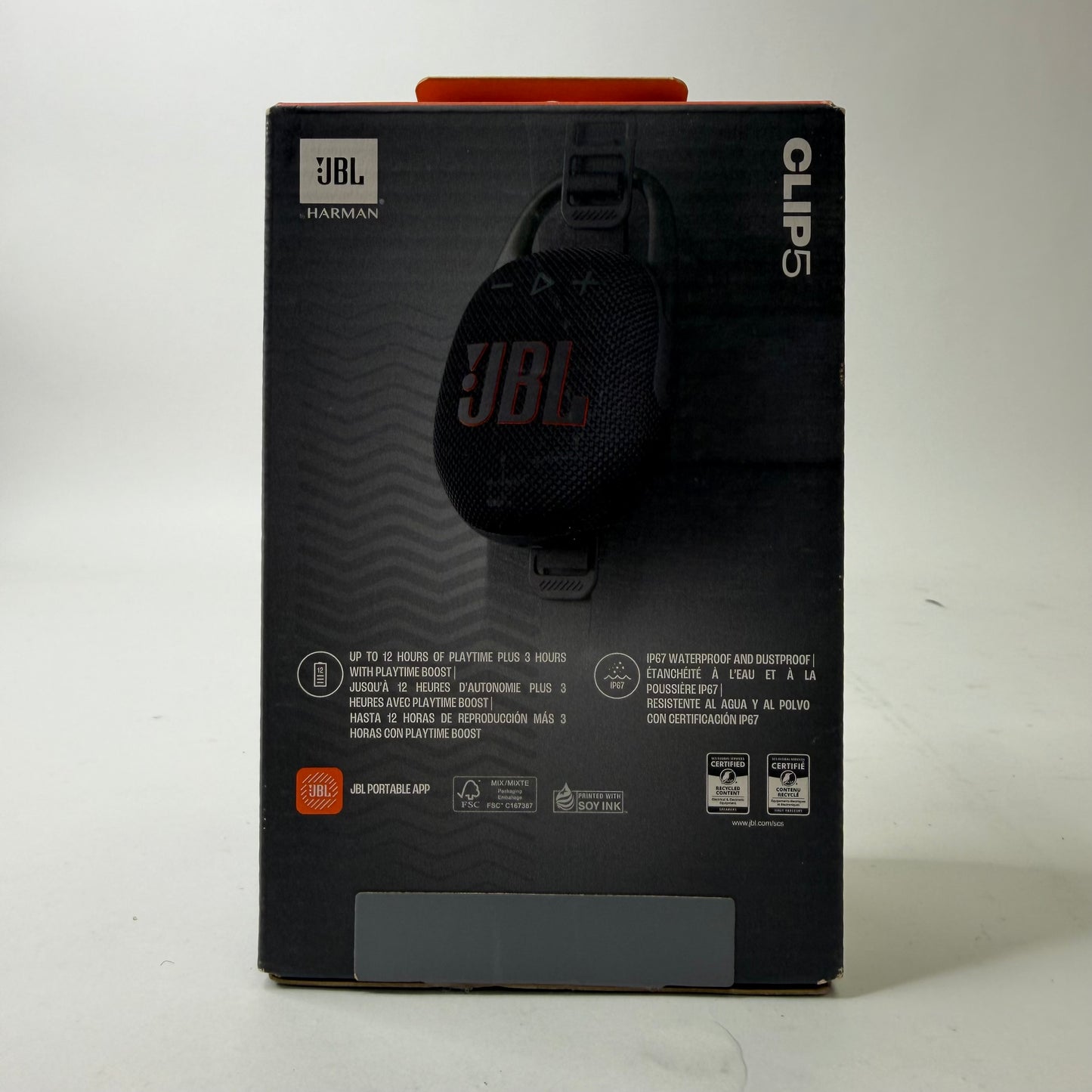 JBL Clip 5 Portable Wireless Bluetooth Speaker Black JBLCLIP5D