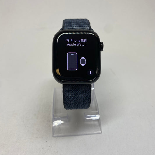 Factory Unlocked Apple Watch Series 10 42MM Black Aluminum Ink Sport Loop A3001