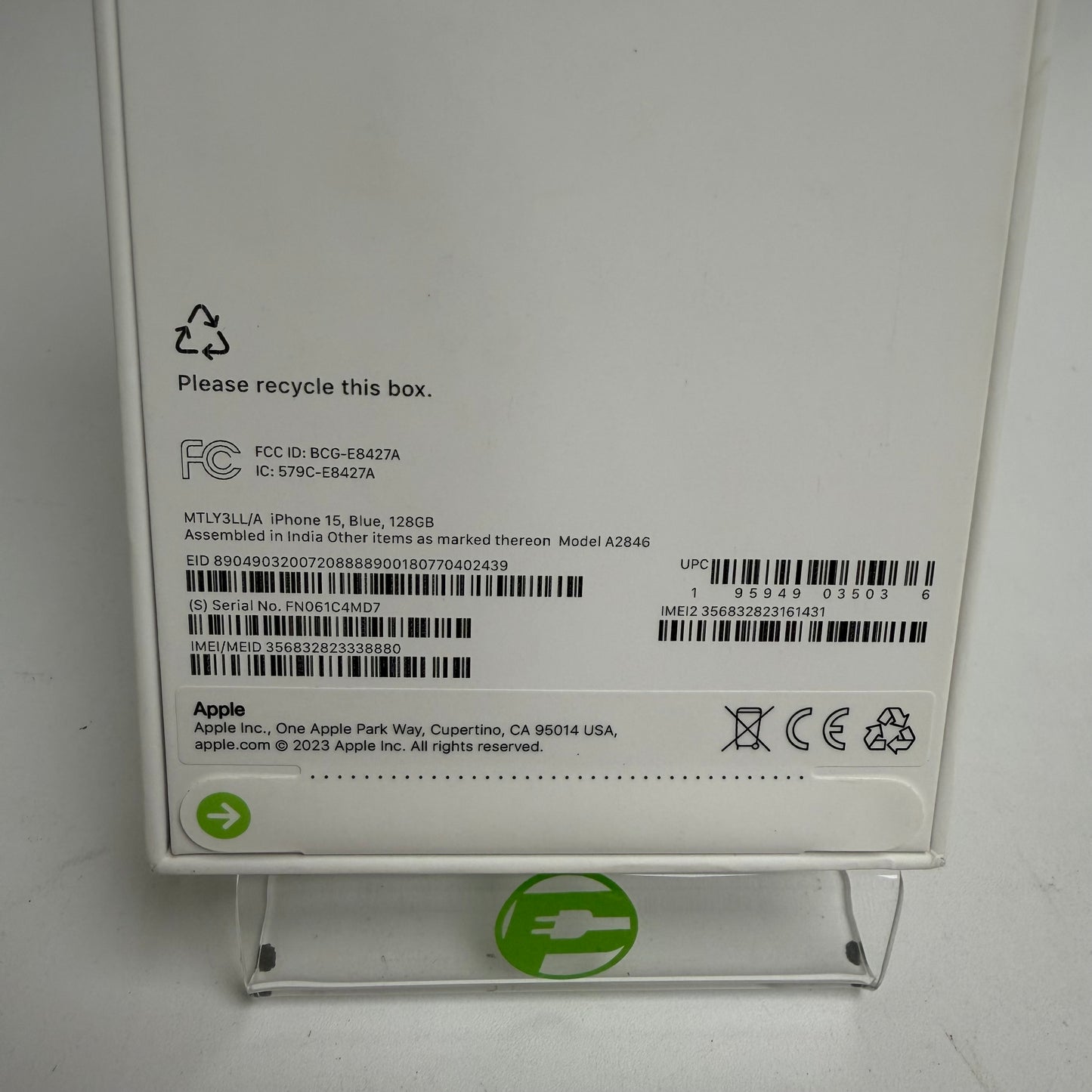 New Factory Unlocked Apple iPhone 15 128GB Blue MTLY3LL/A