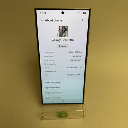 Factory Unlocked Samsung Galaxy S24 Ultra 12GB RAM 256GB SM-S928U1 Titanium Gray