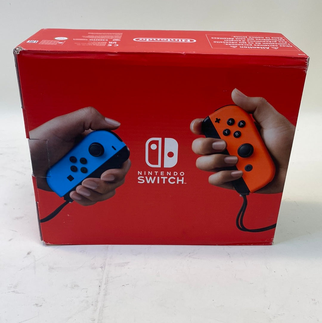 New Nintendo Switch Black V2 Console with Red and Blue Joycons HAC-001(-01)