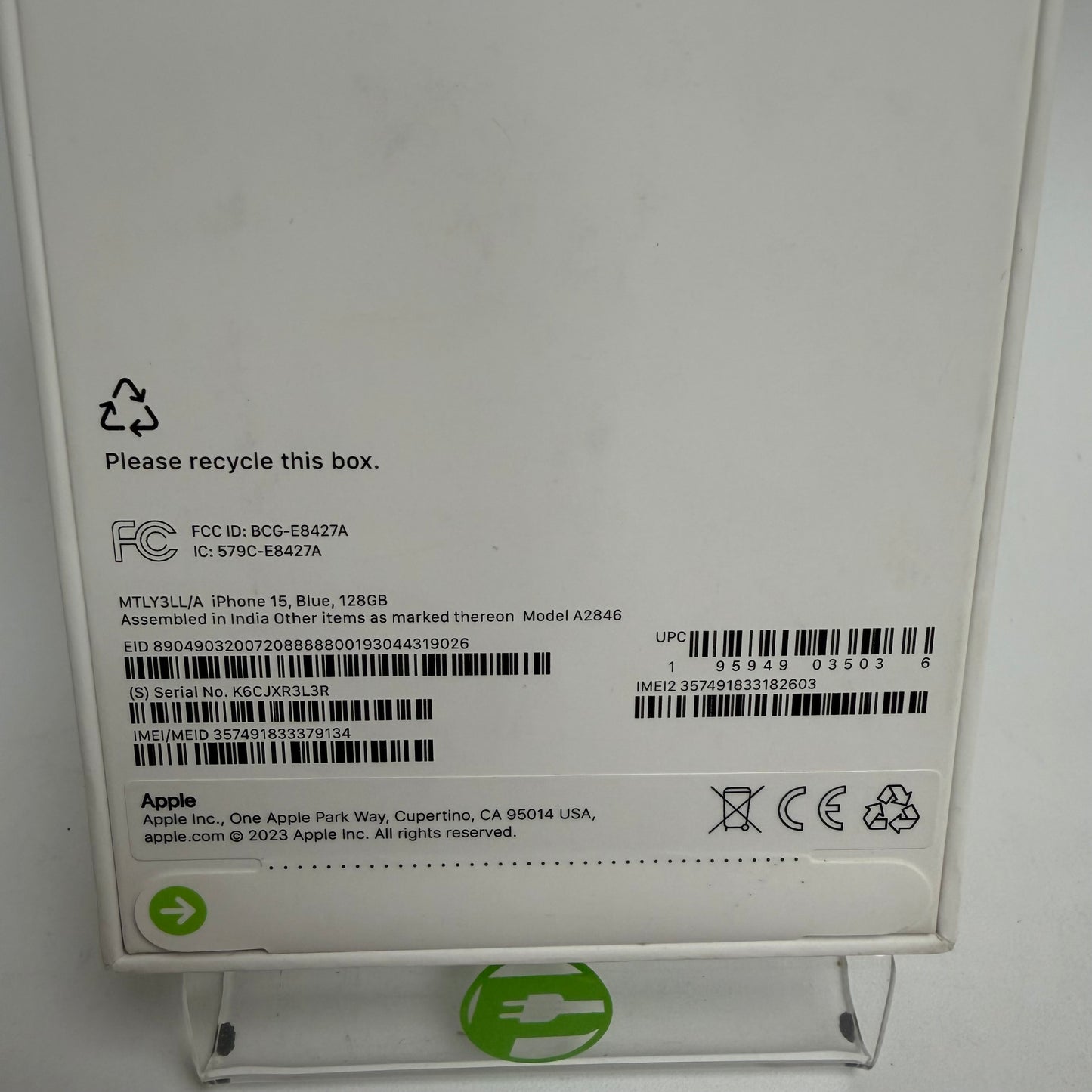 New Factory Unlocked Apple iPhone 15 128GB Blue MTLY3LL/A