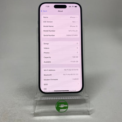 T-Mobile Apple iPhone 15 128GB Blue MTLY3LL/A