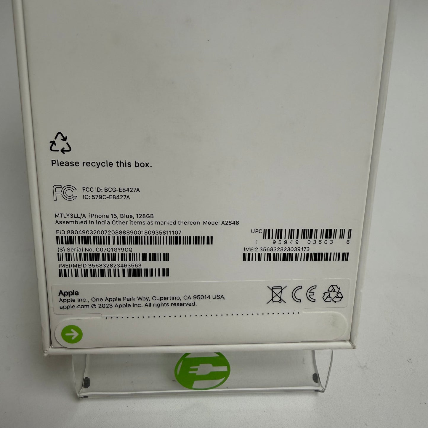 New Factory Unlocked Apple iPhone 15 128GB Blue MTLY3LL/A