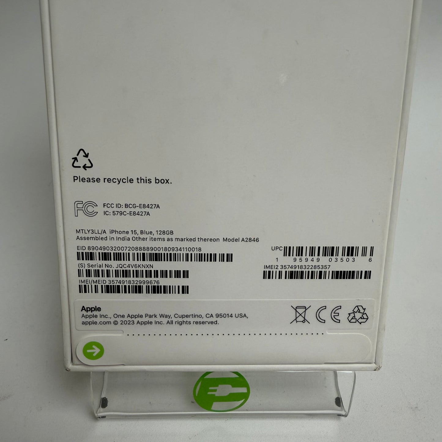 New Factory Unlocked Apple iPhone 15 128GB Blue MTLY3LL/A