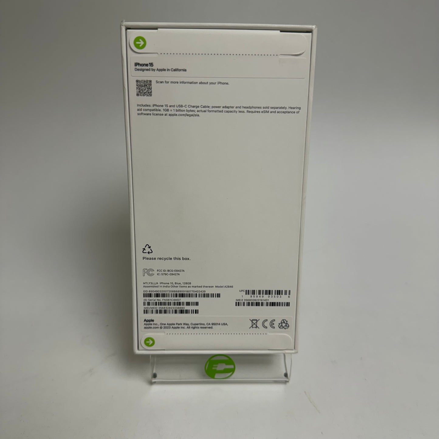 New Factory Unlocked Apple iPhone 15 128GB Blue MTLY3LL/A