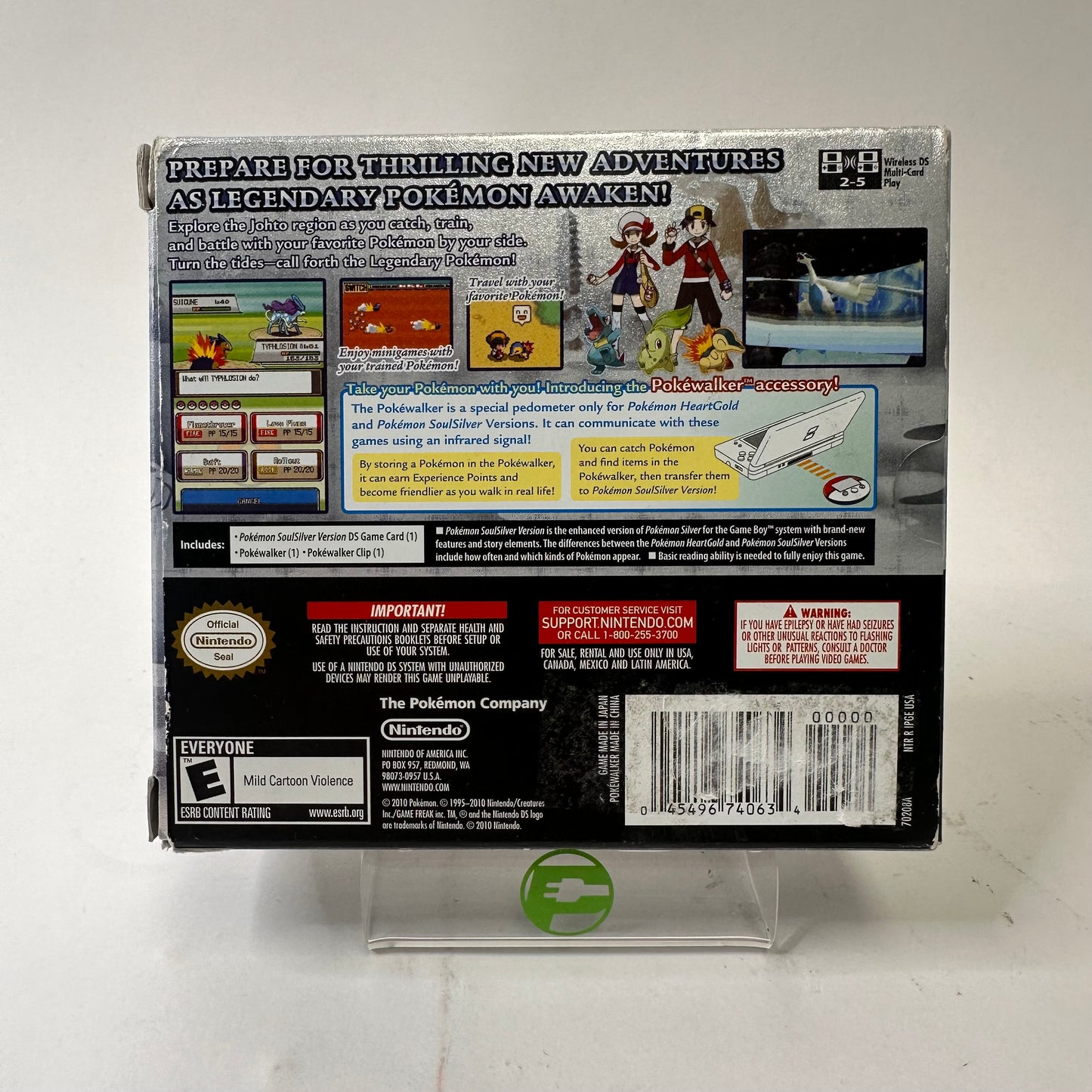 New Pokemon SoulSilver Version (Nintendo DS, 2010) Wata 9.8 Complete