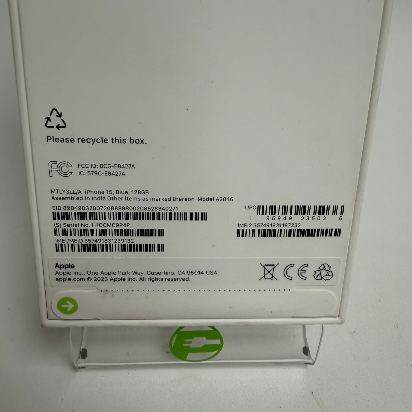 New Factory Unlocked Apple iPhone 15 128GB Blue MTLY3LL/A