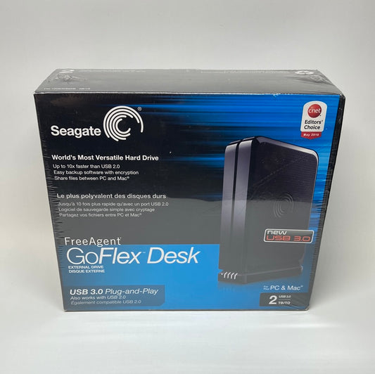 New Seagate Free Agent GoFlex Desk 2TB External Hard Drive 94QAN1-570