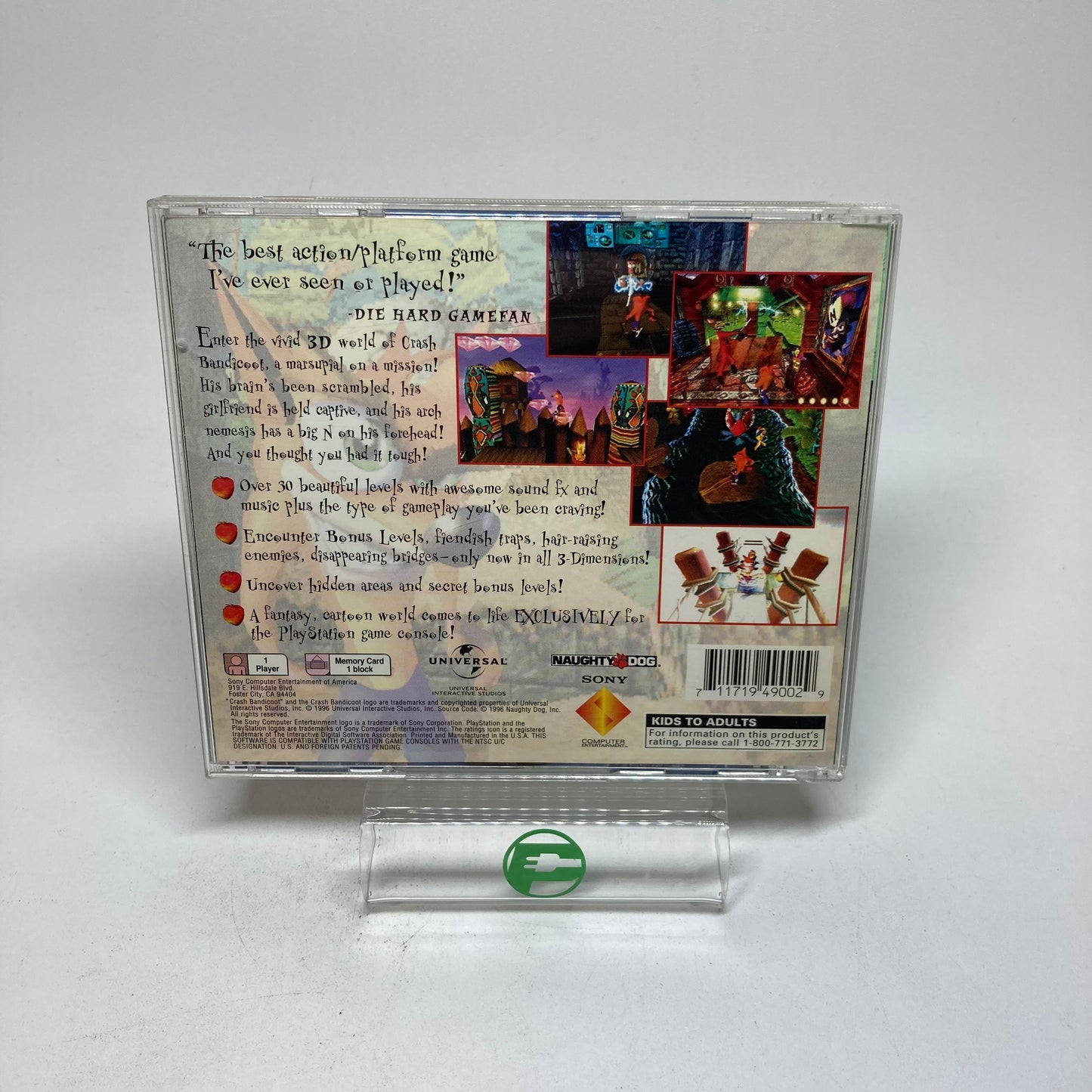 Crash Bandicoot [Greatest Hits] (Sony PlayStation 1 PS1, 1996)