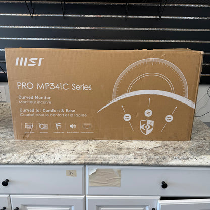 New MSI 34" MP341CQW UWQHD VA 100Hz Curved Gaming Monitor