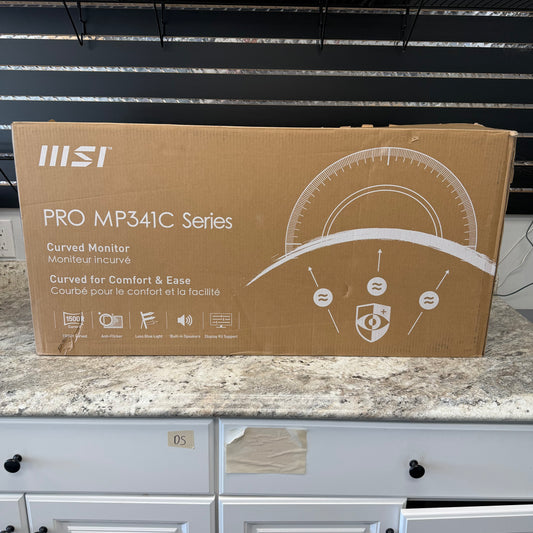 New MSI 34" MP341CQW UWQHD VA 100Hz Curved Gaming Monitor
